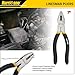 HURRICANE 7-Piece Pliers Set - 8 Inch Groove Joint, Slip Joint, 7 Inch Linesman, 6 Inch Diagonal, Long Nose, Mini Long Nose for DIY & Home Use