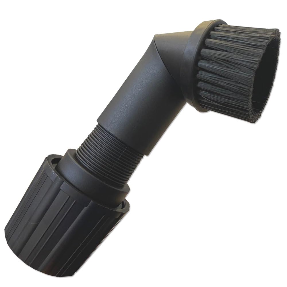 Mm Trading Black Premium Vacuum Cleaner Furniture Brush, Nozzle Suitable For Krups, Kärcher, Lavor, Makita, Metabo, Miele, Morphy Richards | With Swivel Head | With Universal Vario Adapter | Color: