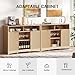 Amada Coffee Bar Cabinet with Wine Glass Rack, 47.2