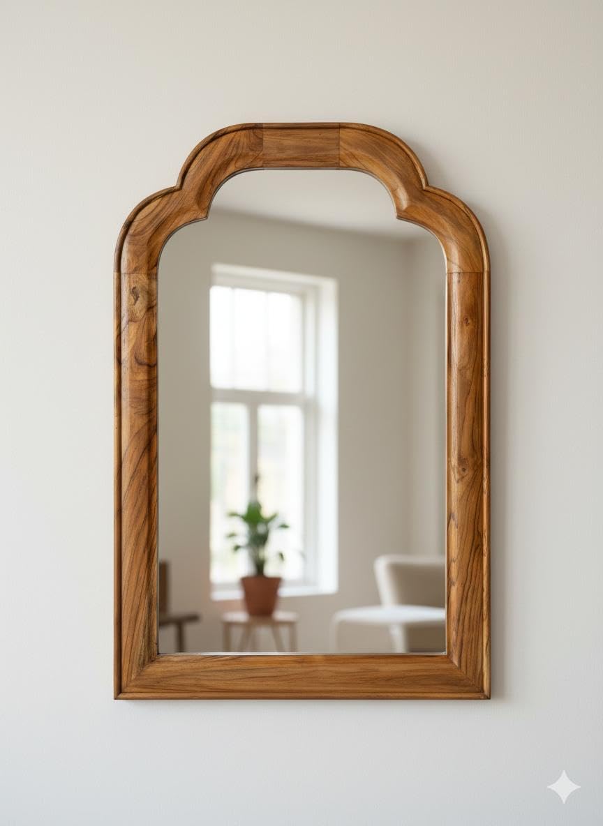 THE SARA ENTERPRISES Wooden Mirror Frame Solid Wood Frame Size (24x36) Inch Only Frame Without Mirror Glass Colour Natural (Brown) Royal Wood Design Big Framr-image-29