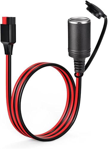 Anderson - Enchufe para encendedor de cigarrillos, 12 AWG 12 V, hembra para encendedor de cigarrillos, cable conector para inflador de neumáticos de