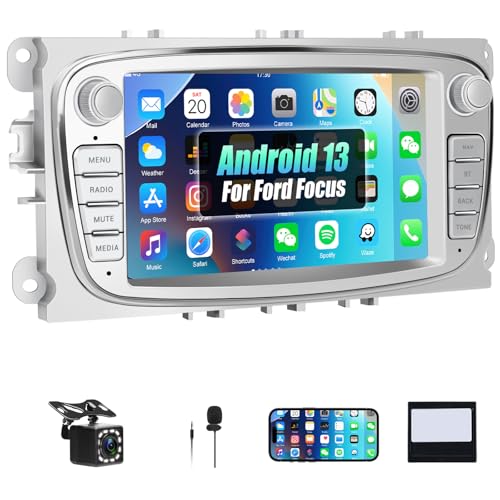 【Funzione Mirror Link del telefono】Supporta i telefoni IOS e Android per la funzione mirror link, collega il tuo smartphone all'autoradio tramite un cavo USB/WiFi originale, collega e sincronizza facilmente il telefono per visualizzare tutti i contenuti sul lettore dell'auto su un grande schermo, gli utenti possono godere di Google Maps, Spotify, Youtube, BBC Sounds, ecc.
