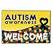VictoryStore Home Accessories: Autism Awareness Door Mat 24 inches x 36 inches (Puzzle Pieces)