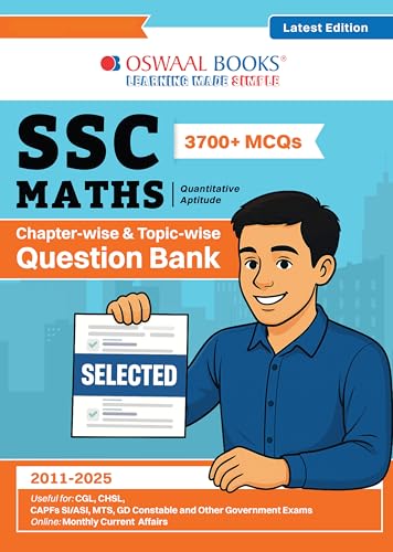 Image of Oswaal SSC Maths 15 Years Question Bank English Medium | 3700+ MCQs Tier-1 Chapter-wise & Topic-wise | SSC CGL, CHSL, MTS, CPO | Previous Years 2011-2025 | For 2026 Exam