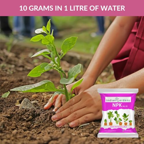 Image of Indian Gardens - GROGREEN NPK 19-19-19 + 1 MgO + TE Fertilizer For Plants | Water Soluble | Nutrition For Gardening | Growth Boost And Flowering Yield Boost | For All Plants - 1800 Grams