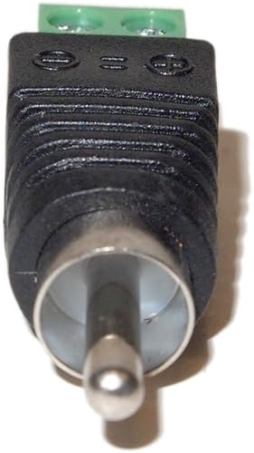 Miniatura 4 de Evertech 10 unids RCA macho jack a audio video tornillo terminal conector CCTV AV Balun