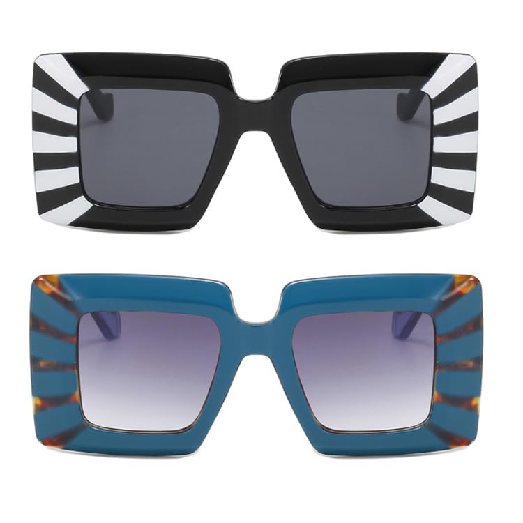 bullabulling Oversized Square Sunglasses for Women UV Protection for Wide Face for Outdoor Activities2