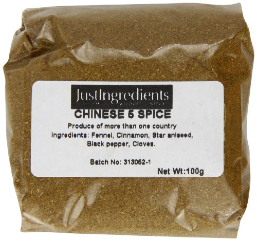 JustIngredients Essential Cinco Especias Chinas - 5 Paquetes de 100 gr - Total: 500 gr