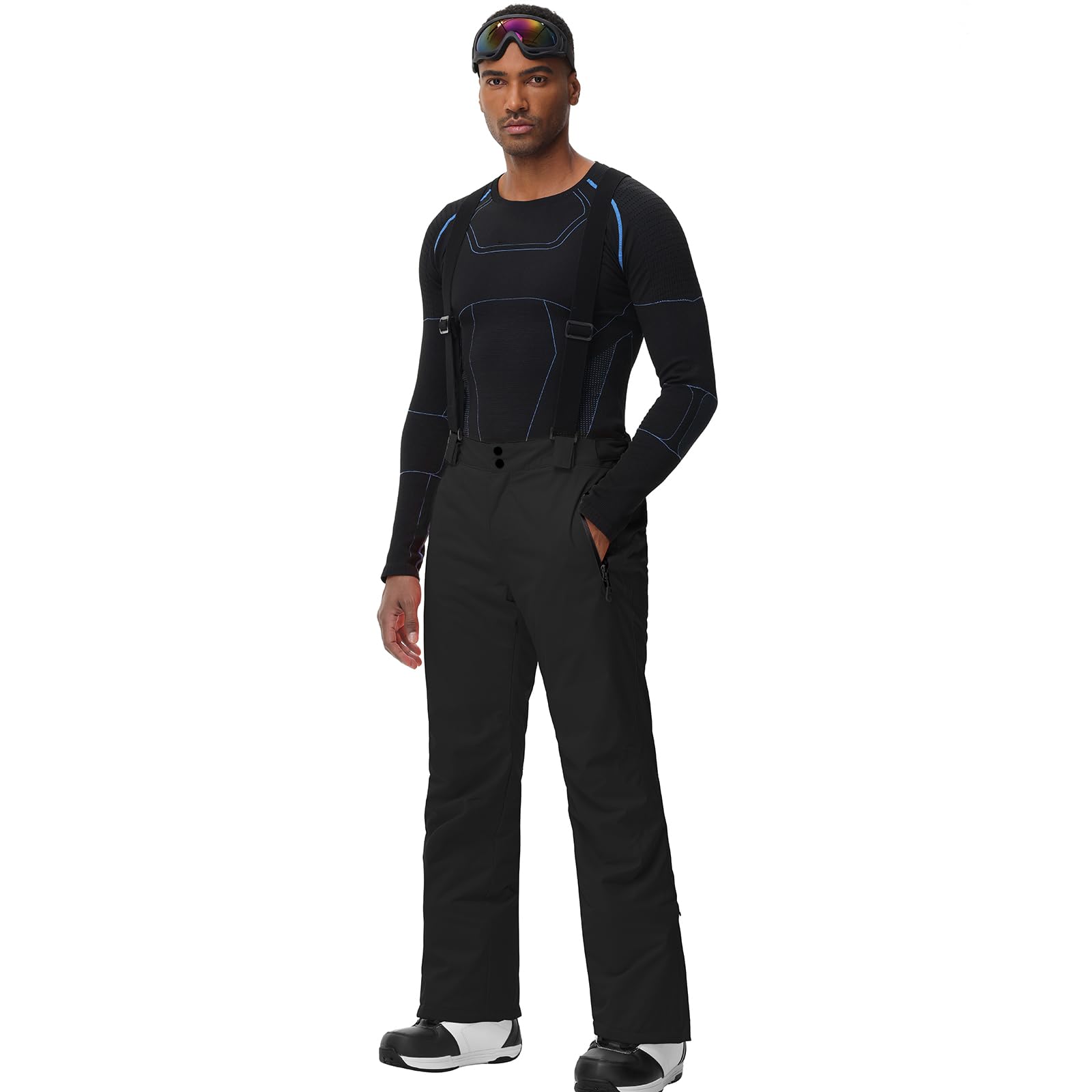HOTIAN Herren Skihose Wasserdicht Atmungsaktiv Warm Winter Snowboardhose