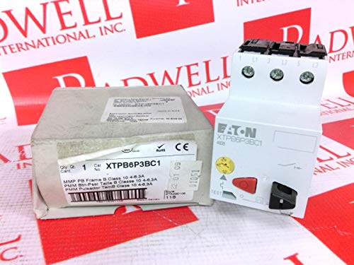 CUTLER HAMMER XTPB6P3BC1 3 HP AT 480 V & 5 HP AT 600 V, UL 508 TYPE E COMPLIANT & UL LISTED, CSA CERTIFIED, 1 HP AT 200 V, 1-1/2 HP AT 240 V, EN/IEC, 6.3 AMP, OPEN PUSHBUTTON MANUAL MOTOR STAR