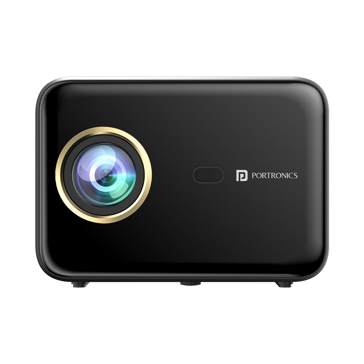 portronics beem 460 smart led projector with 1080p full hd, 4000 lumens, streaming apps (netflix, prime video, hotstar), automatic focus, auto keystoning, bluetooth, wi-fi, 10w speakers (black)