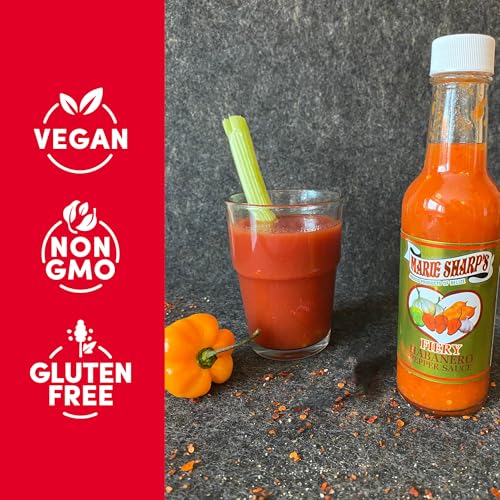 Fiery Hot’ Marie Sharp’s Habanero Pepper Sauce, 148 ml Hot Sauce in der Glasflasche - USA
