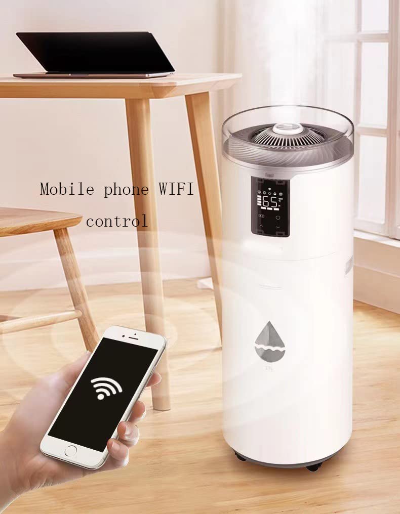 Umidificatore Smart New 17L Grande capacità Grande Nebbia Umidificatore Ufficio Commerciale Industriale Atomizzatore Spray Casa Camera da Letto Supermercato Frutta E Ver,Doppio Nucleo