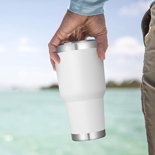 Miniatura 6 de DOMICARE Vaso de 30 oz con tapa y pajita, vasos de acero inoxidable a granel, aislado al vacío de doble pared, taza para café de viaje, vaso