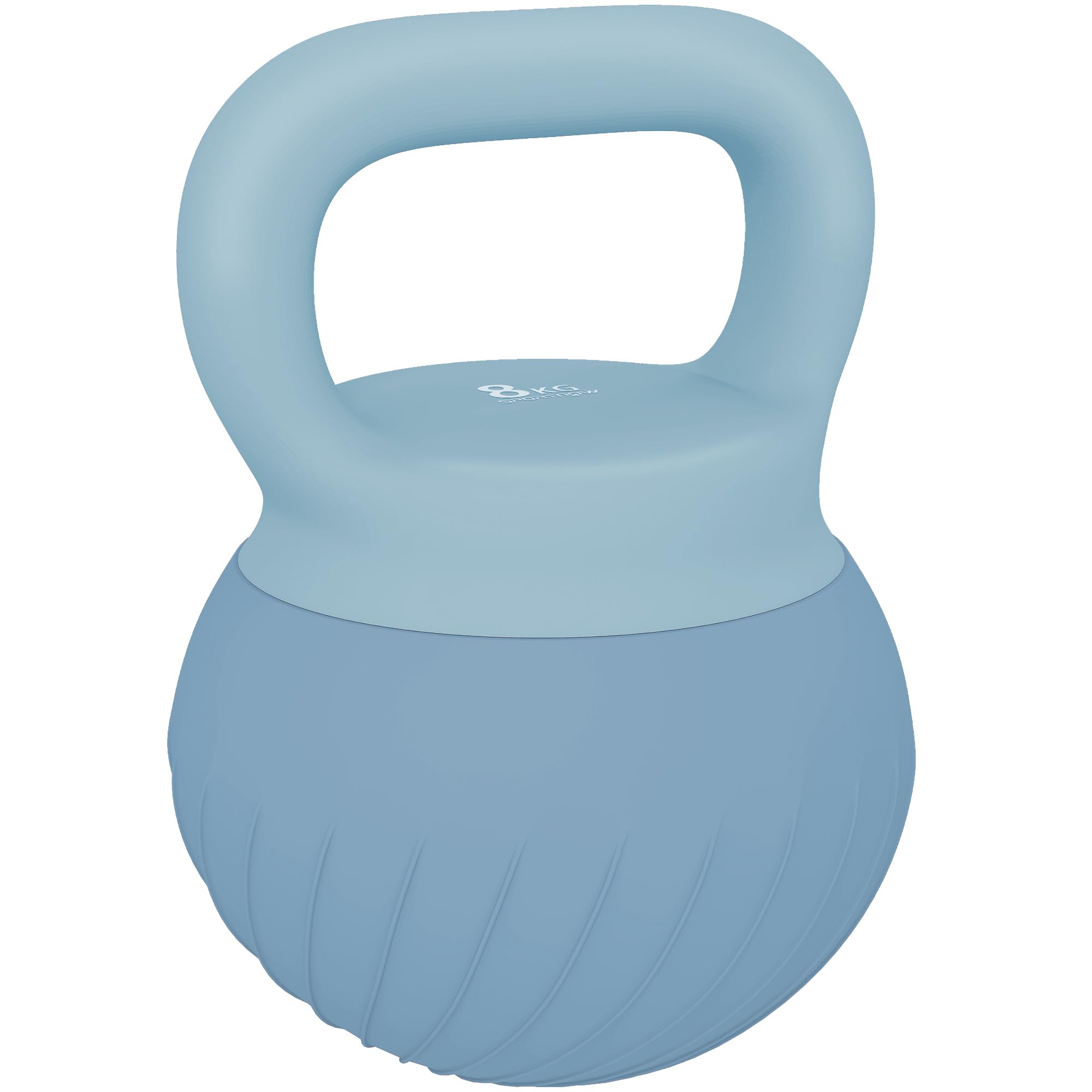 SPORTNOW Pesa Rusa 8 kg, Soft Kettlebell Relleno de Arena Metálica y Mango Antideslizante, para Entrenamiento Culturismo en Casa, Gimnasio, Azul Claro