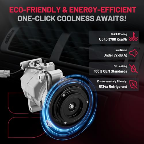 BDFHYK Air Conditioning A/C Compressor with Clutch Compatible with Honda Accord 2.4L 2003-2007, Replacement 78389, 77389, 19187872