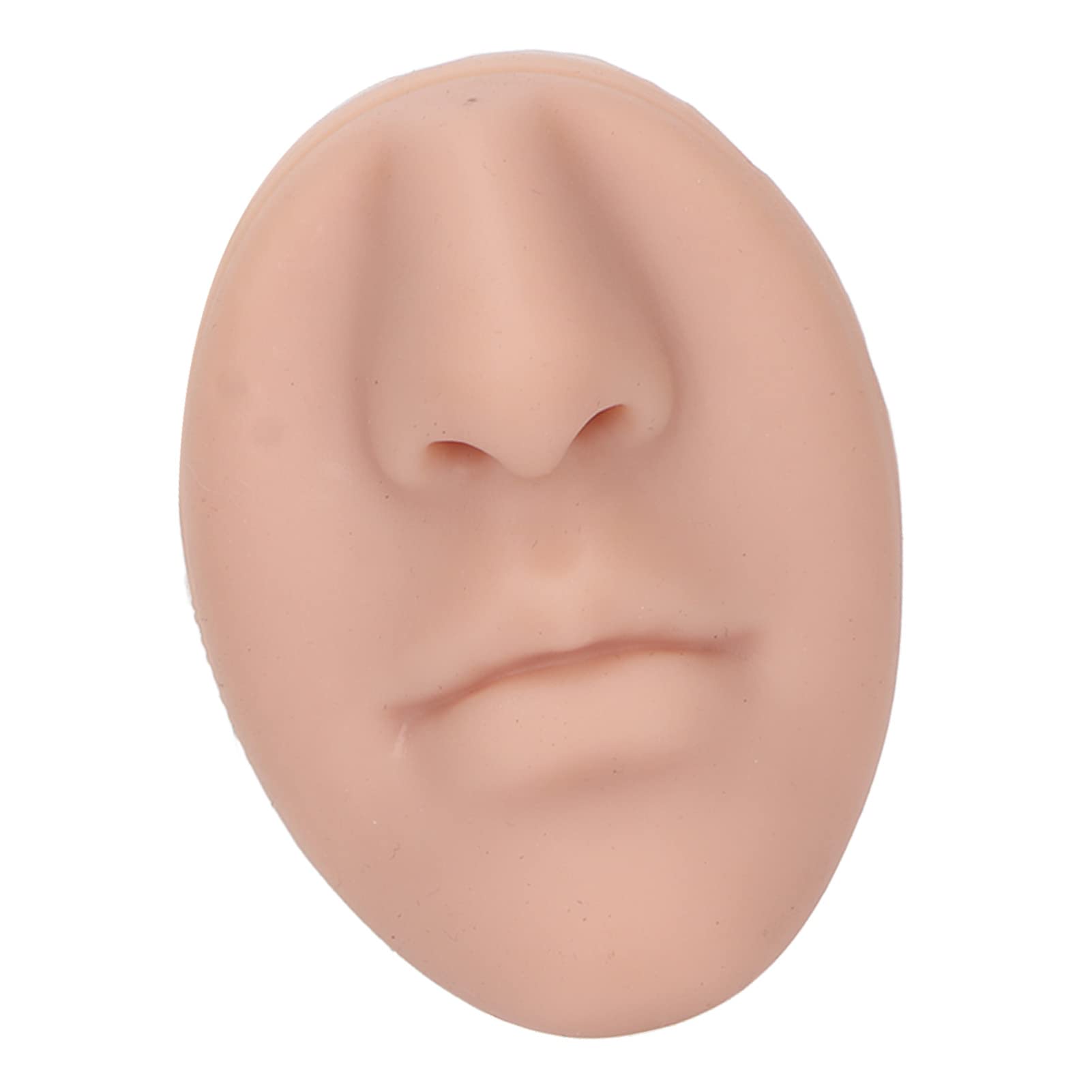 Fake Nose, Fake Body Parts Silicone Nose Model with Mouth Flexible Elastic Reusable Piercing Silicone Nose Model Silicone Body Parts for Earrings Jewelry Display (2)