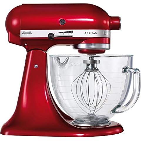 KitchenAid Artisan 4.8L Mixer with Glass Bowl Cover