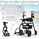 WALCORA 2 in 1 Rollstuhl Rollator Faltbar und Leicht mit Sitz – NEUHEIT 2025 – Gehhilfe für Senioren Outdoor & Indoor Wohnung – Klappbar Gummireifen Leichtgewicht Gehwagen Walker Wheelchair Kaufen