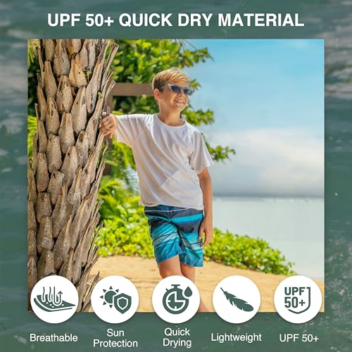 Image of Kanu Surf Boys' Toddler Troy Stripe Swim Trunks