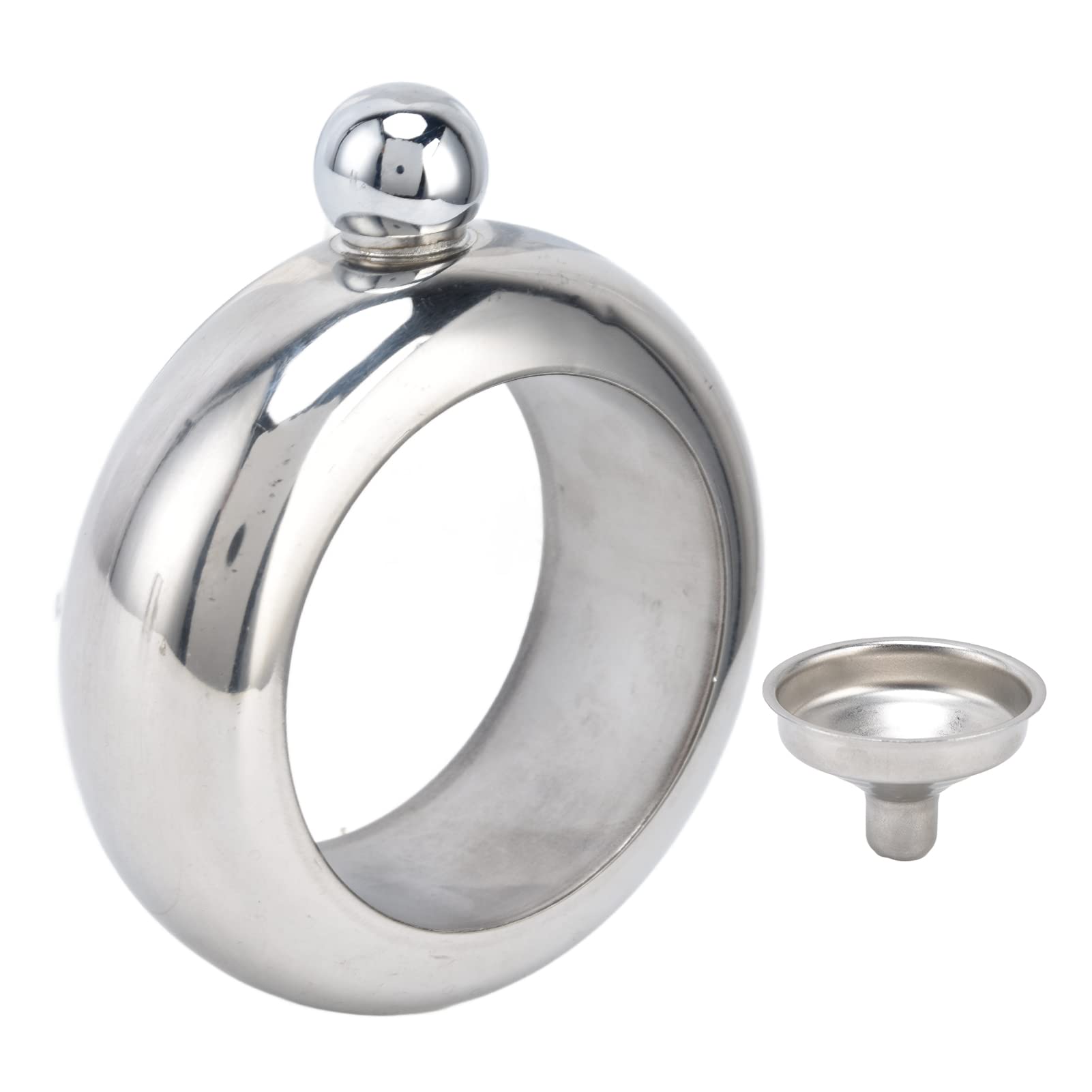 Liquor Flask, Bracelet Flask Stainless Steel Bangle, Surprise Your Friends At Parties, Concerts or Festivals, Holds Up to 100ml of Liquid, Gift for Drink Lovers