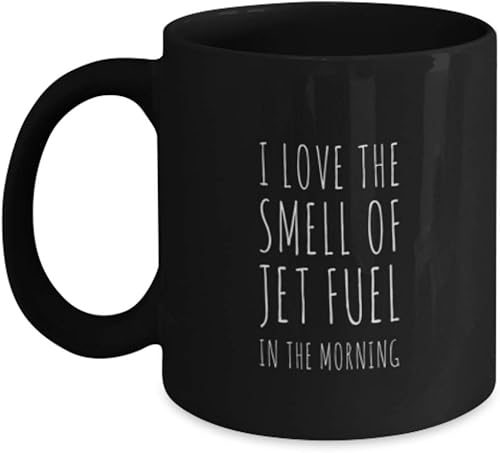 Miniatura 1 de Pilot - Taza de café con texto en inglés "I Love The Smell Of Jet Fuel In The Morning