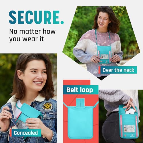 Image of Neck Wallet, Travel Pouch For Passport Holder And Documents, Travel Neck Wallet For Traveling Women