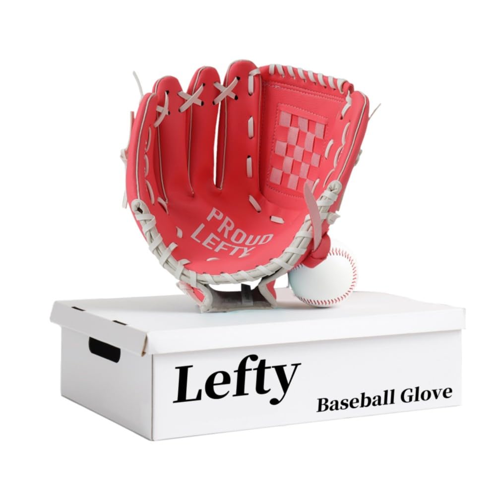 Urby Left Handed Baseball Glove, Left Handed T Ball Glove for Lefty, Left Hand Throw Only. T-ball & Youth Baseball Gloves. Entry-Level. Pink. 10.5in. Age 4-7