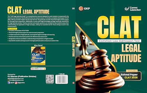 Image of GKP CLAT 2027 Legal Aptitude Guide | Includes Solved Paper of CLAT 2026 | 3 Full-Length Mock Tests | Comprehensive Legal Reasoning & Legal Knowledge for CLAT Preparation