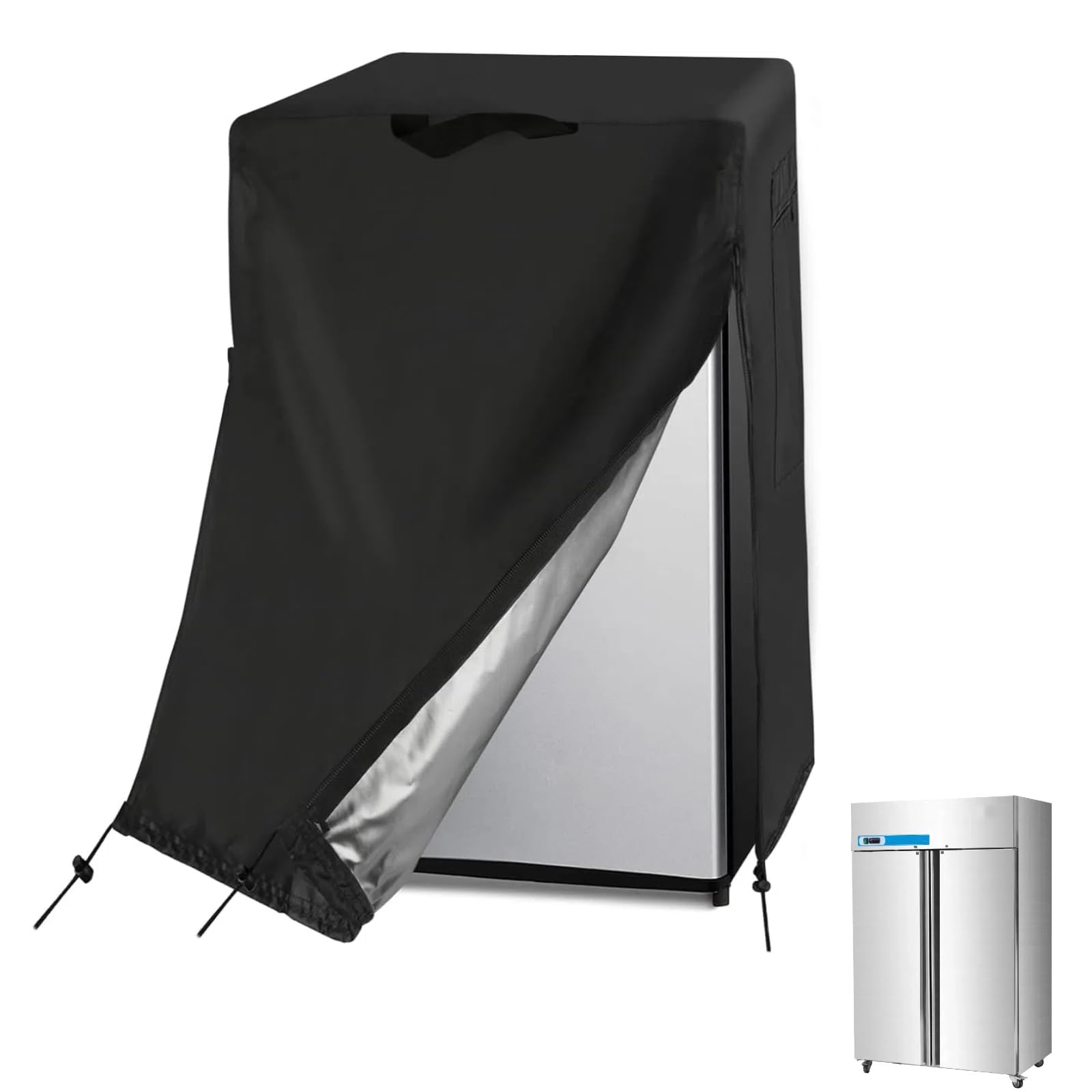 48W Commercial Refrigerator Cover for 36 Cu Ft Industrial Upright Fridge