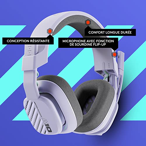 ASTRO A10 Casque de Gamer Gen 2 Filaire, Casque de gaming supra-auriculaire, Microphone unidirectionnel, Fonction mise en sourdine, Xbox Series X|S, Xbox One, PS5, PS4, Nintendo Switch, PC - Lilas