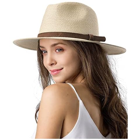 FURTALK Wide Brim Straw Hat Cover