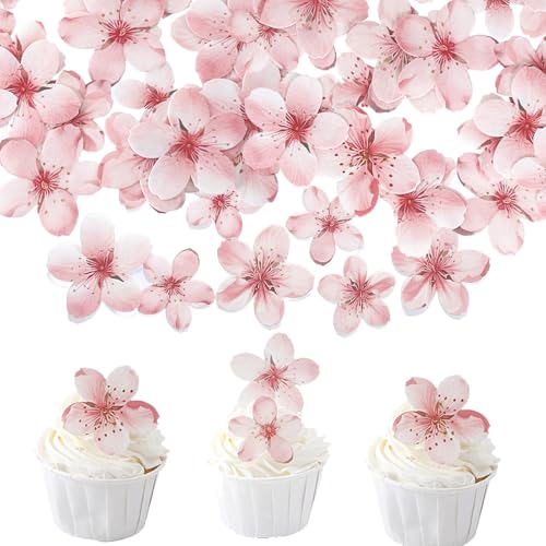 YOcity 50 Pcs Edible Flowers for Cake Decorations Edible Cherry Blossom Cupcake Toppers Wafer Paper Flowers for Baby Shower Kids Birthday Party Decorations Supplies YOcity 50 Pcs Edible Flowers for Cake Decorations Edible Cherry Blossom Cupcake Toppers Wafer Paper Flowers for Baby Shower Kids Birthday Party Decorations Supplies