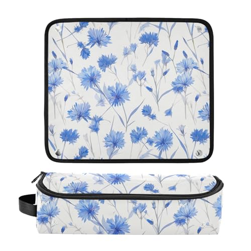 Organizador 2 en 1 para herramientas de cabello azul claro miniatura 3