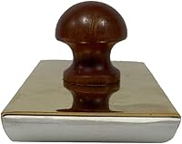 Vista 2 de Secador de tinta de latón con mango de madera, accesorios de escritura de estilo vintage antiguo