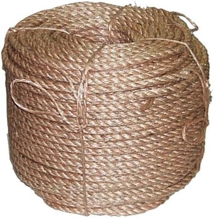 1/2X600M 1/2" x 600' Low Stretch Abaca Fiber Manila Rope Coil