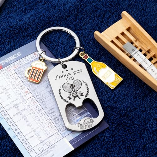 JRZDFXS Décapsuleur Tennis Personnalisé Petit Cadeau Original pour un Tennisman - Accessoire Humoristique sur le Thème du Tennis – vue 5
