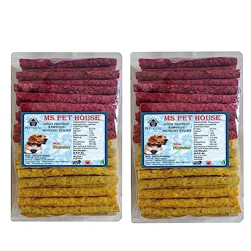 Image of All Life Stages Dog Chew Sticks - 1.8 Kg Total | 900g Chicken & 900g Mutton Flavour | Munchy Sticks Mix | Chew Treats for All Breed Dogs | Nutritious Chew Snacks for Healthy Teeth & Gums