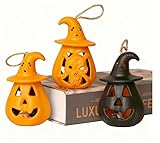 Photo Gallery set di 3 lanterne a led jack-o -lantern, decorazioni per halloween da appendere con luci a corda, decorazione per interni ed esterni, zucca in plastica, per giardino, casa e feste Photo Gallery set di 3 lanterne a led jack-o -lantern, decorazioni per halloween da appendere con luci a corda, decorazione per interni ed esterni, zucca in plastica, per giardino, casa e feste