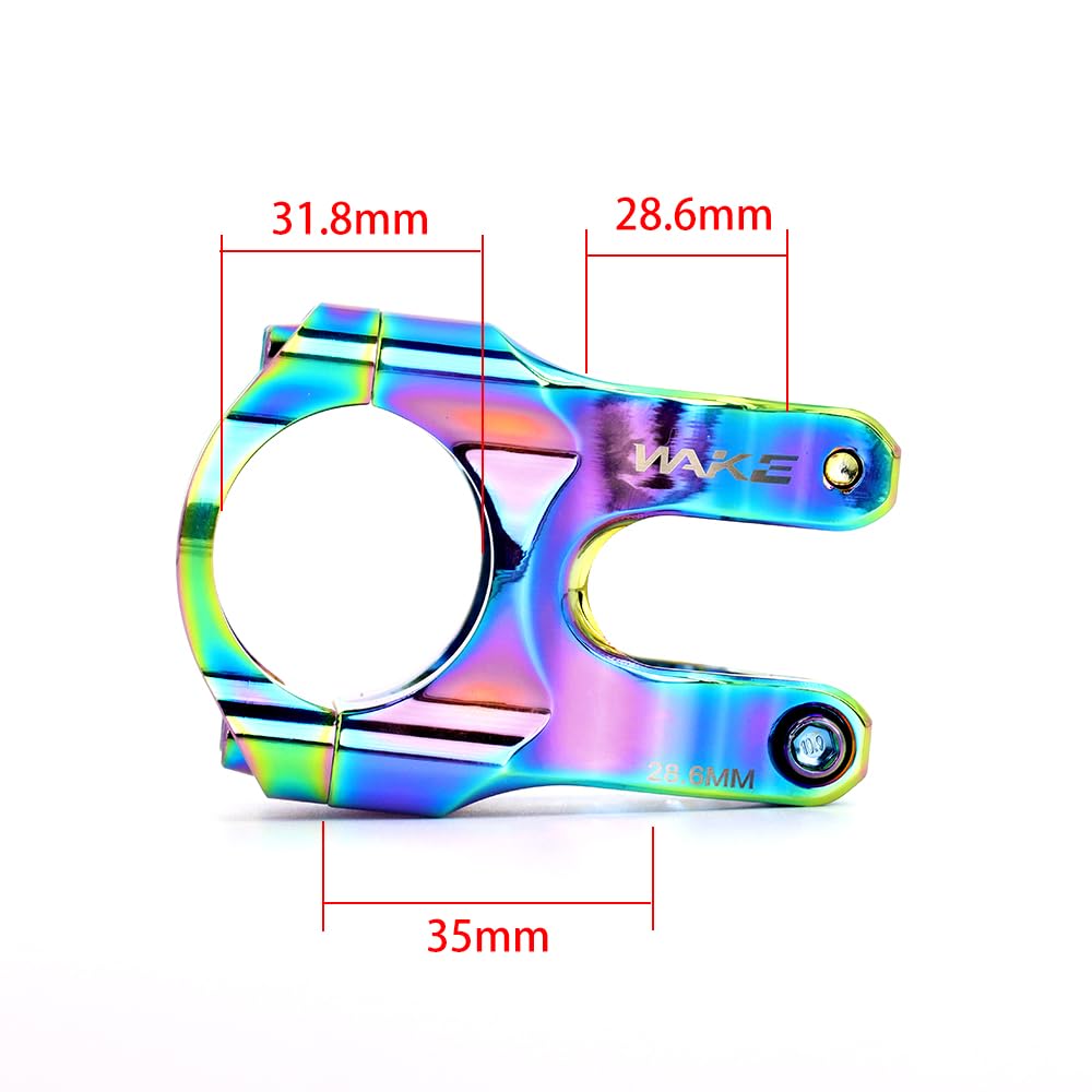 CYSKY 31,8 Attacco Manubrio Bici 35 mm Attacco Manubrio Corto MTB Riser Ultra-Leggero in Lega di Alluminio CNC 35 mm Morsetto Manubrio per Bici da Corsa, Gravel, MTB, DH, BMX, Città
