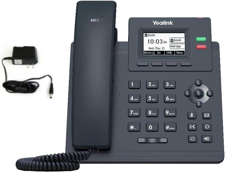 Teléfono IP Yealink T31G - Adaptadores de corriente incluidos - 1 año de garantía del fabricante - Desbloqueado se puede utilizar con cualquier proveedor de VoIP