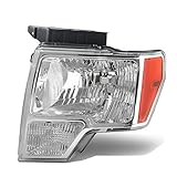 DNA MOTORING Factory Style Driver/Left Side Headlight Lamp Assembly Replacement Compitable with 09-14 FORD F-150, OEM-HL-0011-L