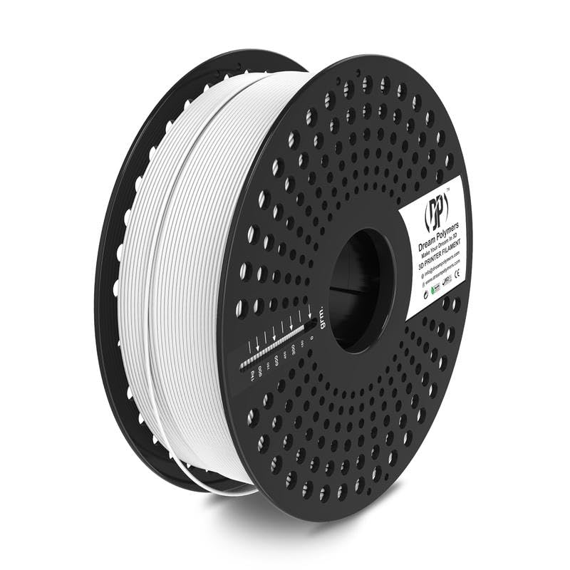 Dreampolymers Premium TPU Filament 1.75mm 1kg: Premium Flexible 3D Printer Material with +/- 0.02mm Tolerance. Ideal for Direct Drive & Bowden Type 3D Printers. (White)-picture-37