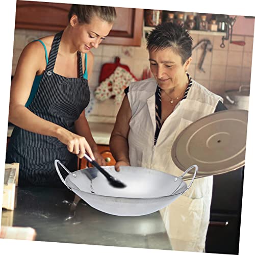 Wok de acero inoxidable UPKOCH 2 piezas 9.45 x 8.66 x 2.36 pulgadas miniatura 2