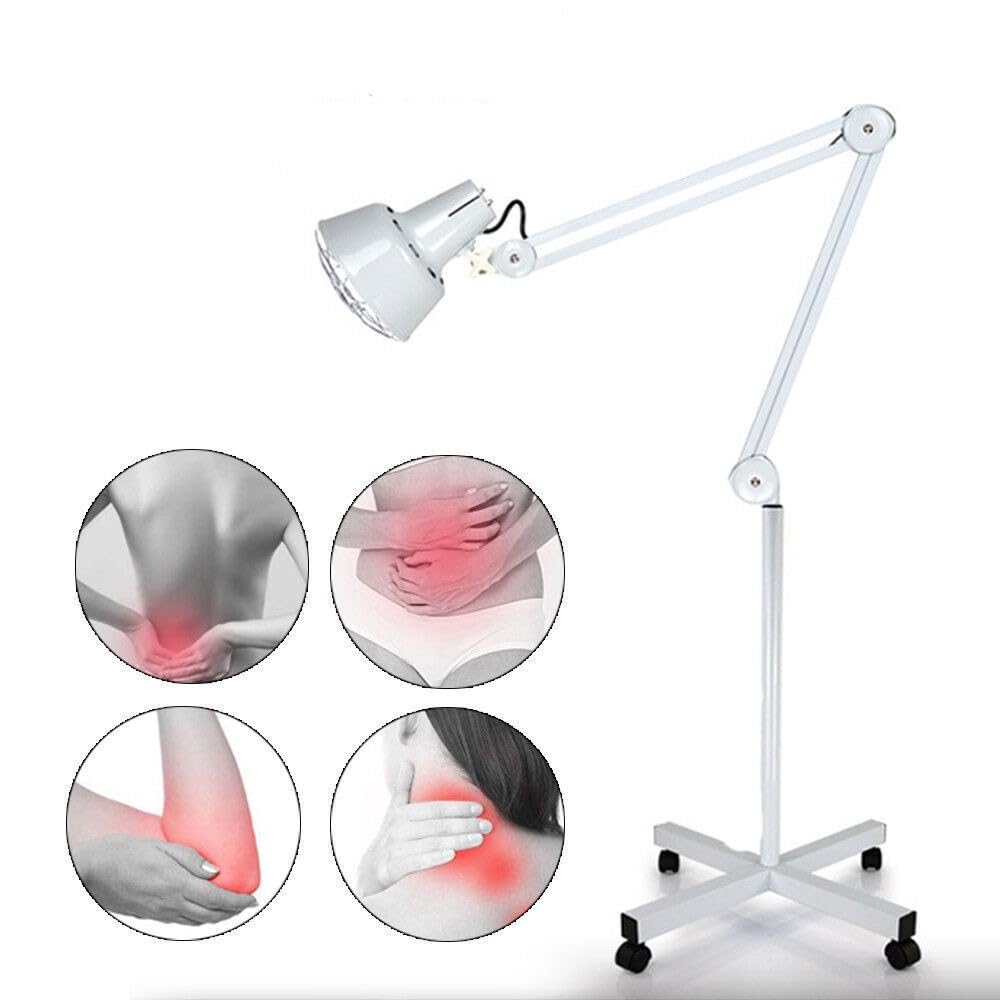 Lampada a infrarossi, 275 W, per terapia della luce rossa, per la terapia del dolore, 4 ruote, altezza regolabile per la casa e il salone