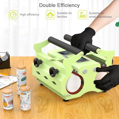Prensa de calor doble para tazas 11oz-30oz con control LCD miniatura 2
