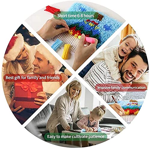 Latch Hook Kits For Adults, Latch Hook Kit, Rug Making Kit With Printed Canvas And Latch Hook And Precut Yarn, Diy Rugs For Kids #TOP6