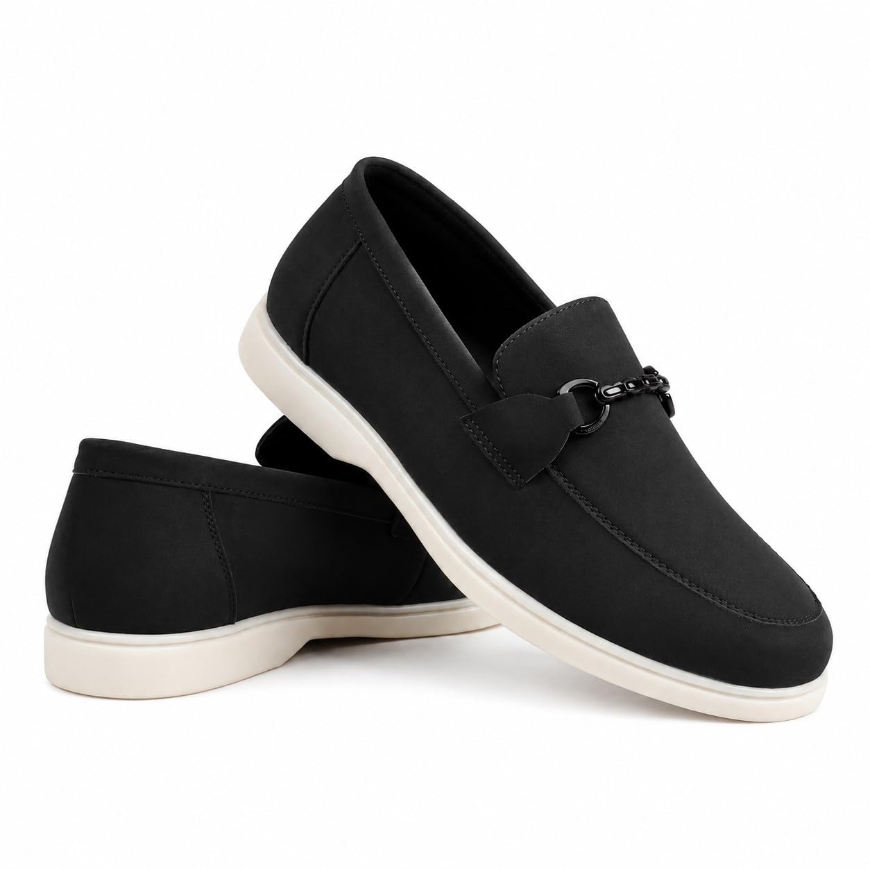 bxxy Men's Office Wear Casual Slip On Loafers & Uniform Dress Shoes with Classic Buckle Design, Faux Leather Material and Lightweight Sole.-picture-46