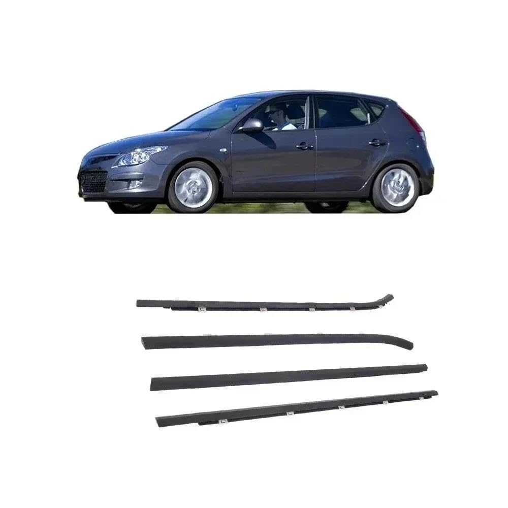 822102L000 4 Pezzi Per Hyundai Per I30 2008-2011 Guarnizione In Gomma Protettiva Per Finestrini Esterni Nera