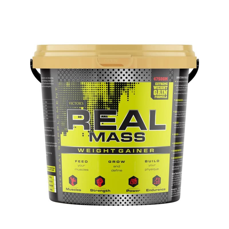Victor Pharma Real Mass Weight Gainer Whey Protein Whole Milk Powder With Vitamins And Minerals For Weight Gain - 4750Gm (B0B4VQSN99) Amazon Price History, Amazon Price Tracker